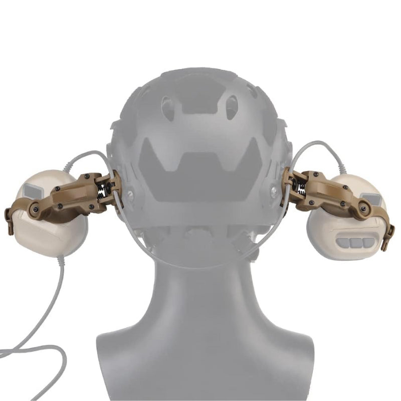 Casque Peltor Support coyote installé dos
