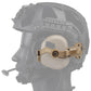 Casque Peltor Support coyote installé