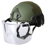 Casque balistique avec visière vert olive