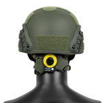 Casque militaire français vert olive porté dos