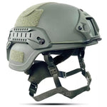 Casque militaire français vert olive profil latéral