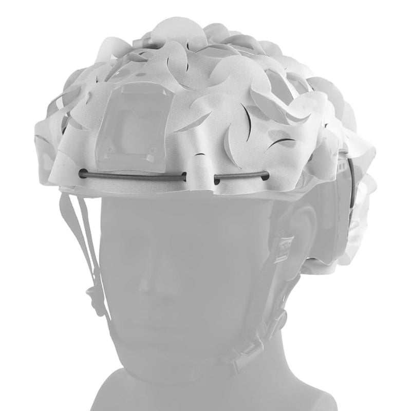 Couvre Casque Balistique camouflage arctique porté