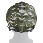 Couvre Casque Balistique camouflage forêt porté dos