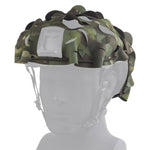 Couvre Casque Balistique camouflage forêt porté 