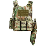 Gilet pare-balles lourd gendarmerie camouflage forêt poche de délestage