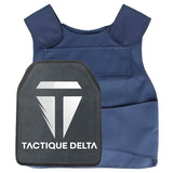 Gilet pare balles pour particulier bleu avec plaque