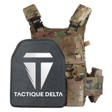 Gilet porte plaque camouflage multicam avec plaque