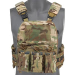 Gilet porte plaque camouflage multicam porté