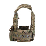 Gilet porte plaque camouflage multicam profil