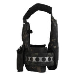 Gilet porte plaque camouflage nocturne profil