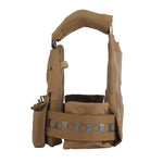 Gilet porte plaque coyote profil