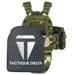 Gilet tactique force speciale camouflage foret avec plaque