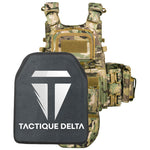 Gilet tactique force speciale camouflage multicam avec plaque