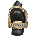 Gilet tactique militaire camouflage multicam profil latéral