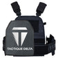 Gilet tactique militaire noir avec plaque