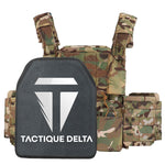 Gilet tactique multicam avec plaque