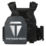 Gilet tactique porte plaque camouflage nocturne avec plaque