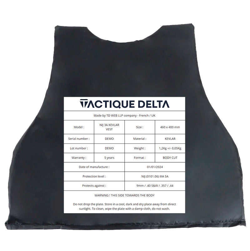 Plaque kevlar pour gilet dos