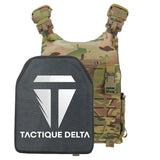 Porte plaque tactique camouflage multicam avec plaque