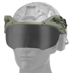 Visière Casque Militaire vert olive installée