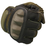 Gants en Cuir Tactiques vert olive poing