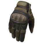 Gants en Cuir Tactiques vert olive profil latéral