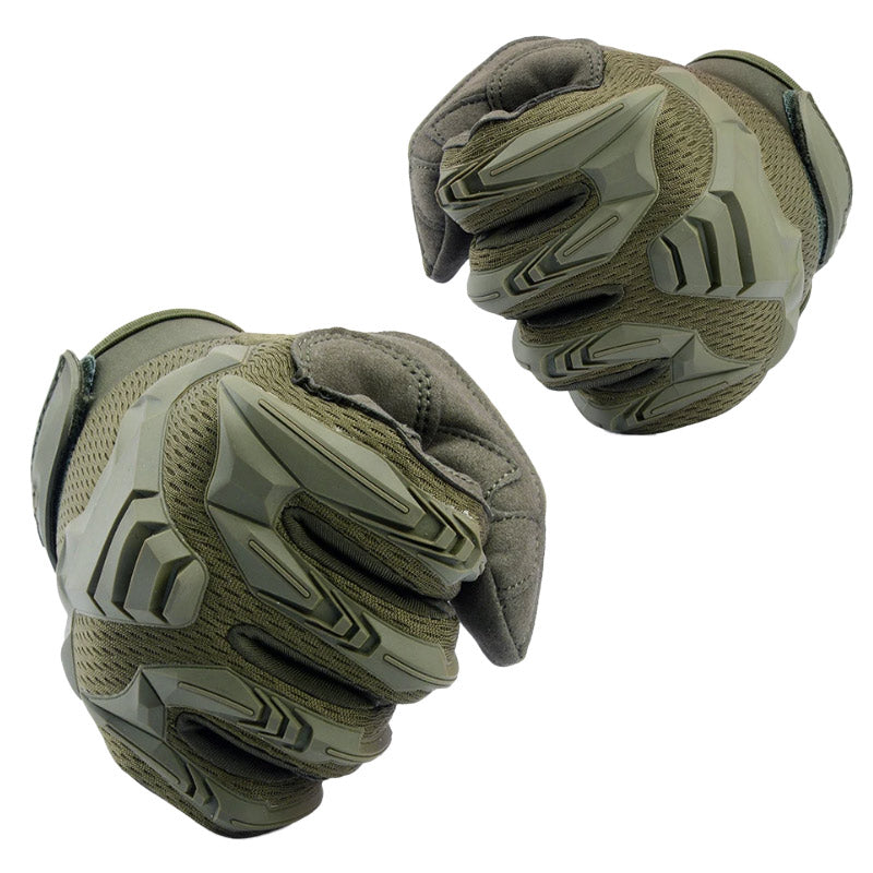 gants tactiques vert olive poings