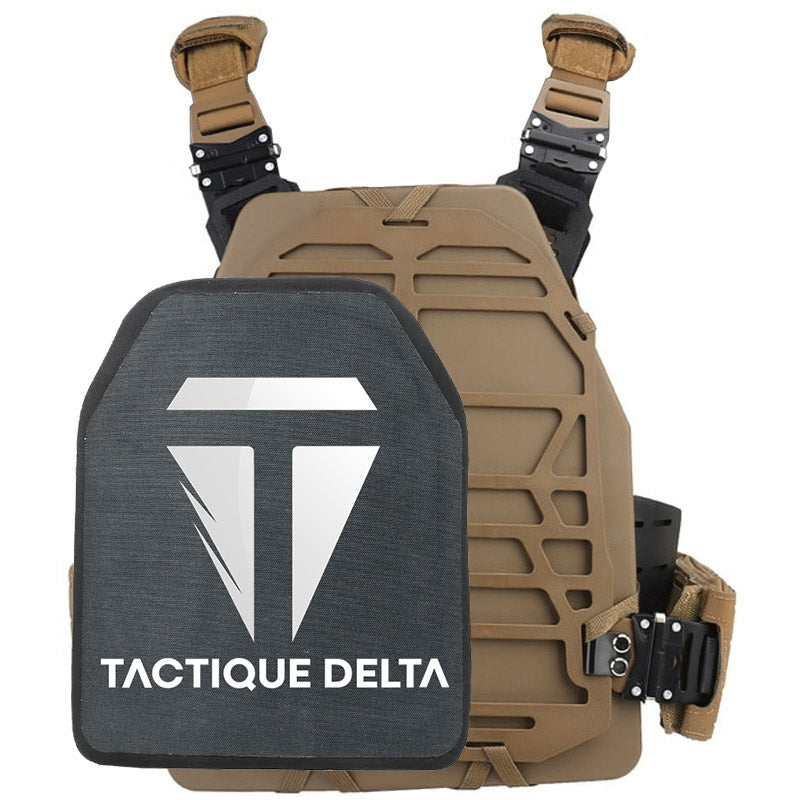 gilet pare-balles ultra léger coyote avec plaque