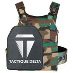 Gilet tactique molle camouflage forêt avec plaque