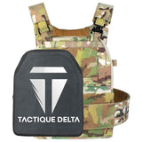 Gilet tactique molle camouflage multicam avec plaque