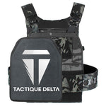 Gilet tactique molle camouflage nocturne avec plaque