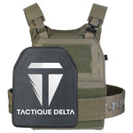 Gilet tactique molle vert olive avec plaque