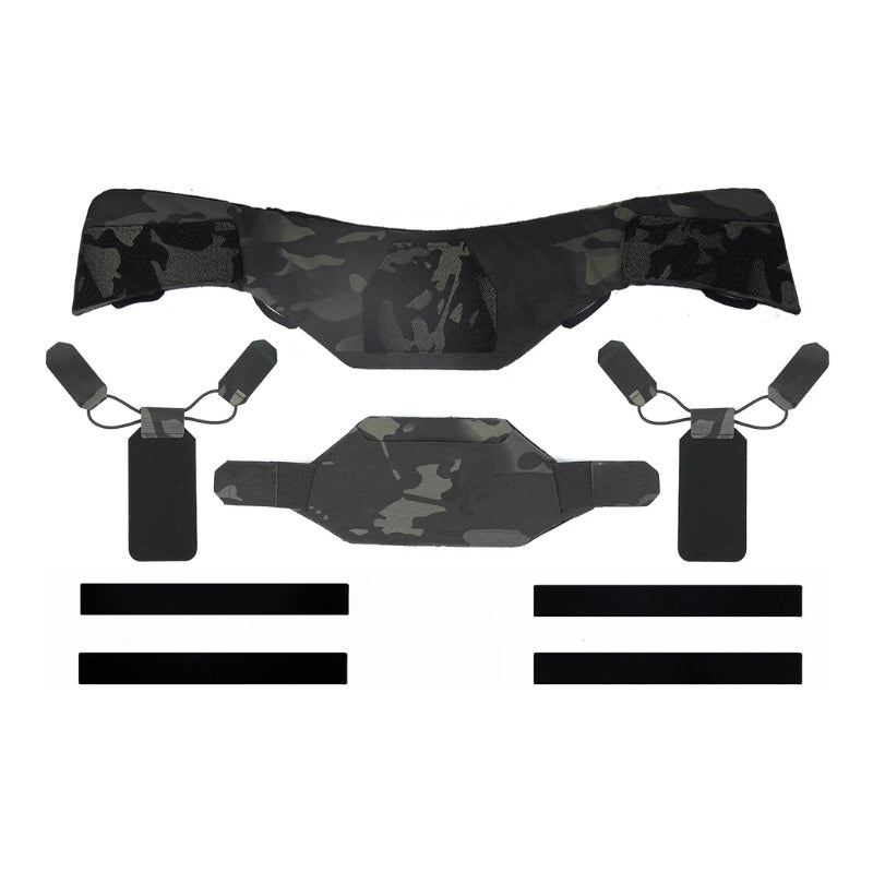 plaque balistique cou camouflage nocturne attache gilet