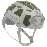 Velcros casque militaire fast vert olive installé