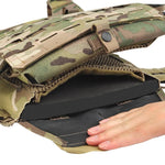 Gilet pare-balles militaire américain camouflage multicam plaque