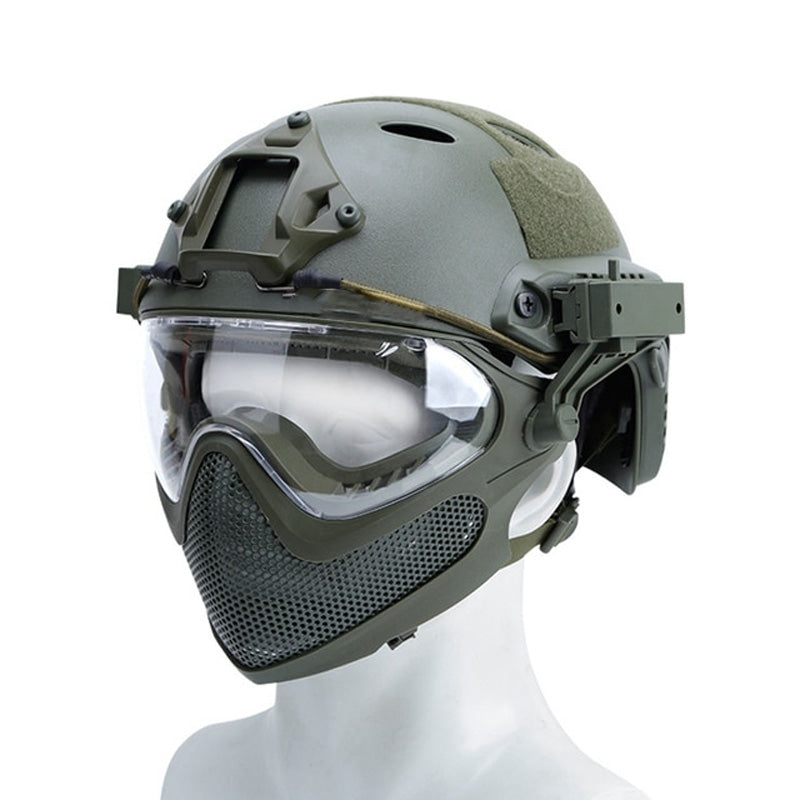 Protection visage casque fast kaki