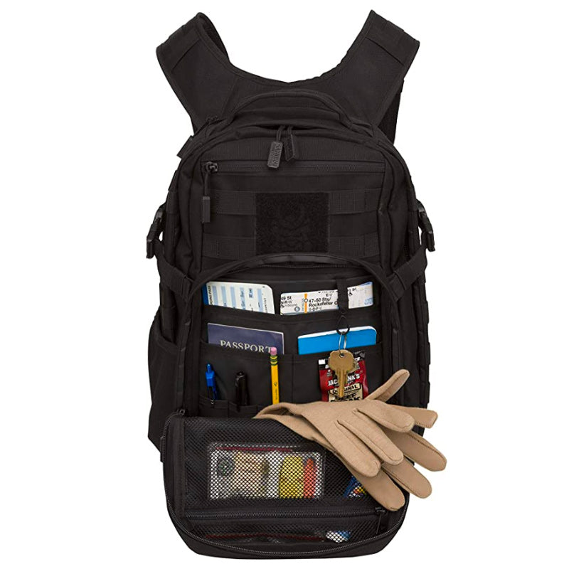 Sac Militaire 20L Noir ouvert