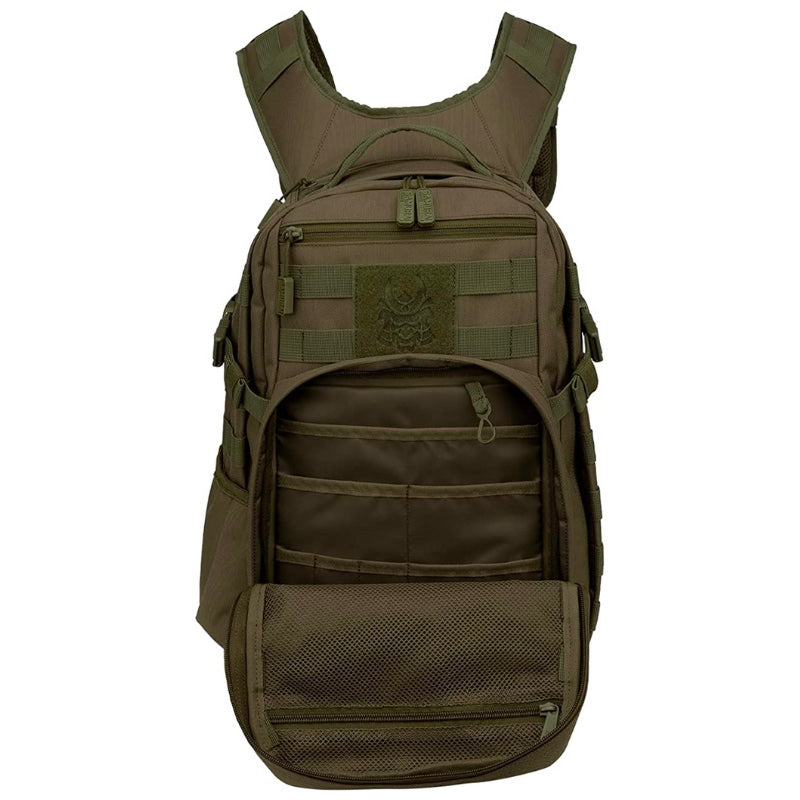 Sac Militaire 20L vert olive ouvert