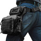 Sac de jambe militaire noir porté