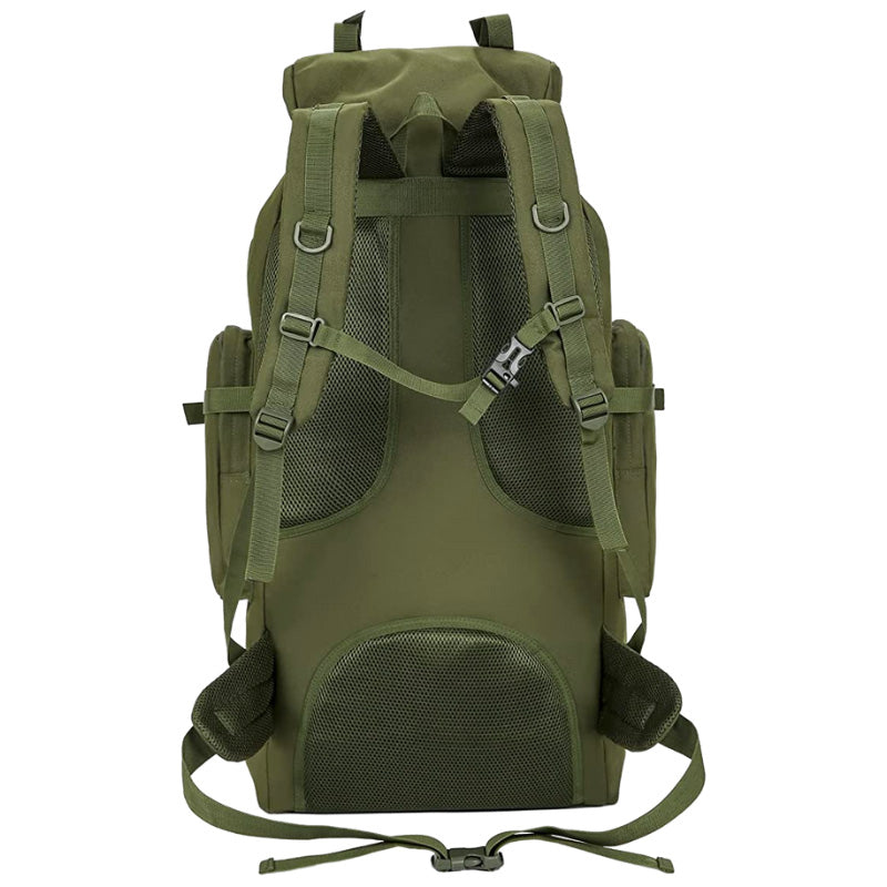 Sac militaire 100L vert olive dos