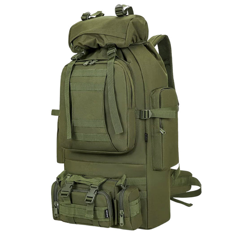 Sac militaire 100L vert olive profil global