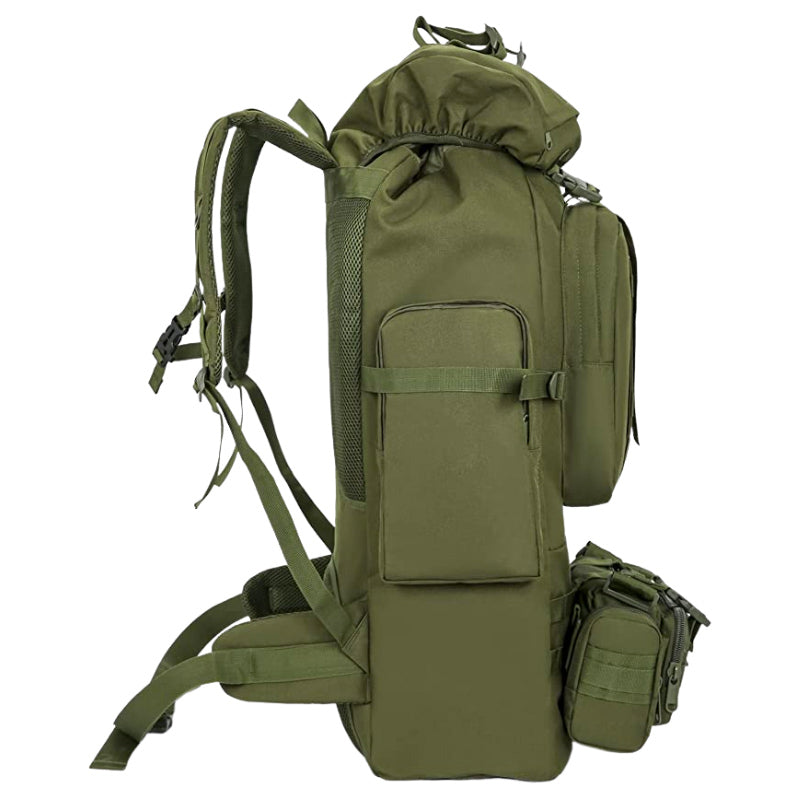 Sac militaire 100L vert olive profil