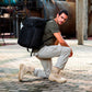 Sac militaire 40L noir porté