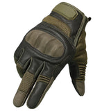 gants en cuir tactique vert olive